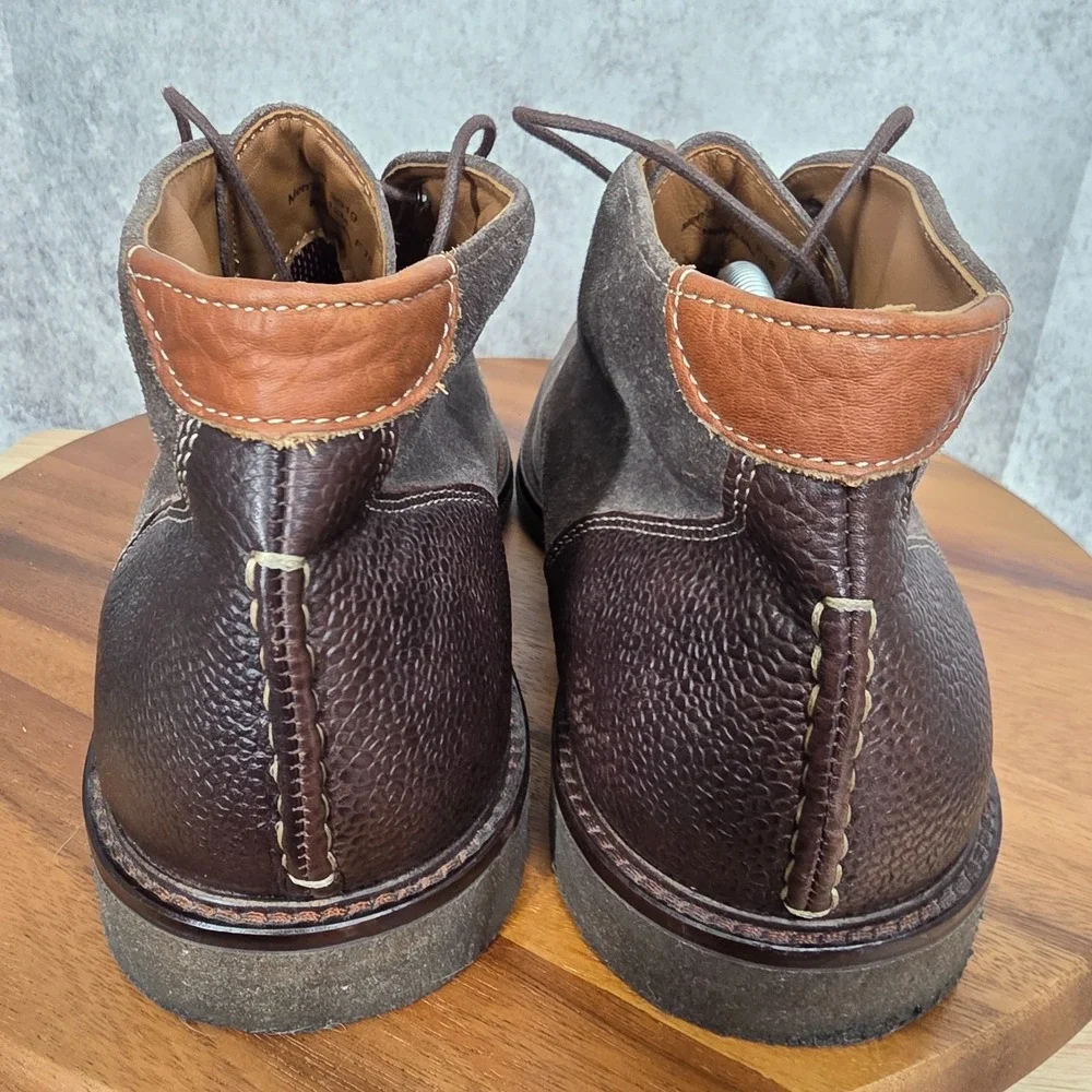 Johnston‎ & Murphy Copeland Chukka Boots Mens 12 M Brown Suede Sheepskin 25-3019